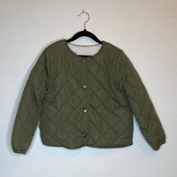 NWT - Old Navy girls reversible quilted/fleece jacket - SIZE 6/7 - Picture 2 of 7